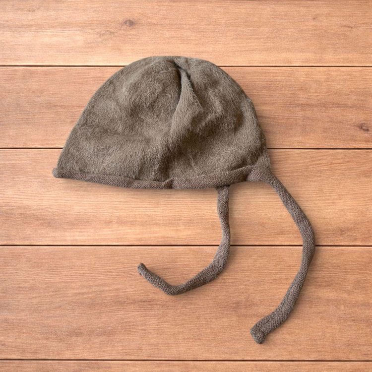 Brown Fuzzy Bonnet Hat image 2